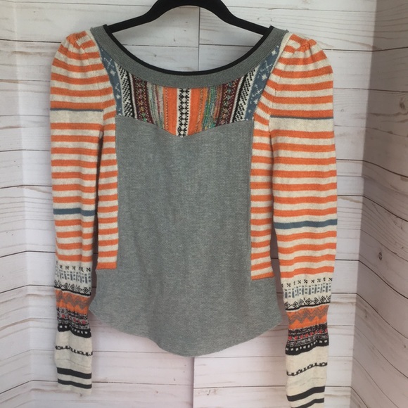 Free People Sweaters - Fitted multi color low back sweater